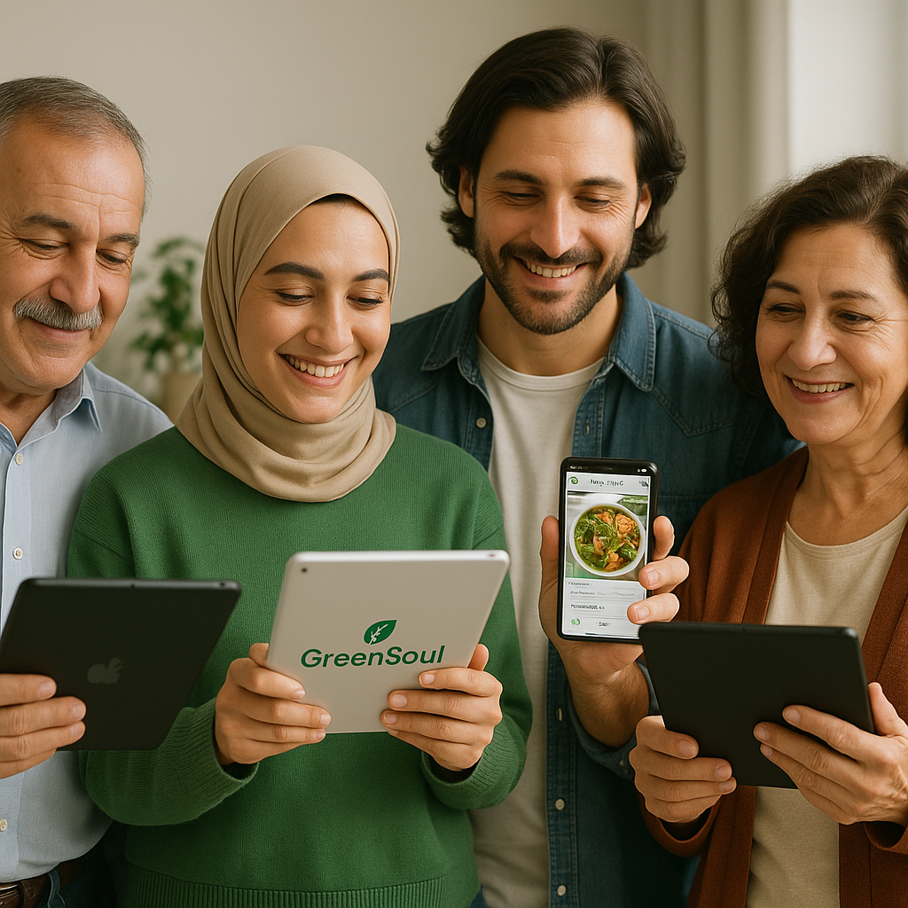 GreenSoul platformu ve topluluk üyeleri - bitkisel beslenme ve sürdürülebilir yaşam