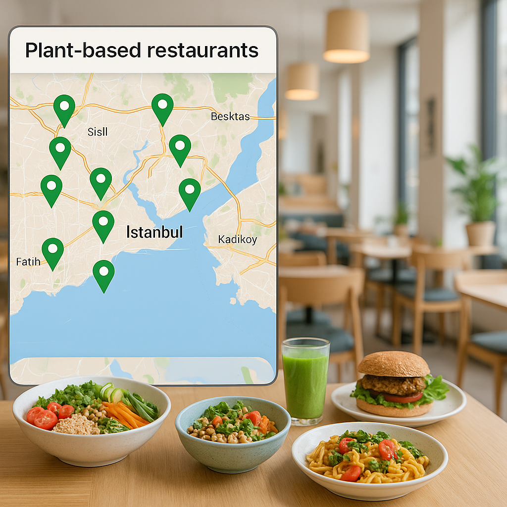 GreenSoul yerel restoran ve pazar haritası